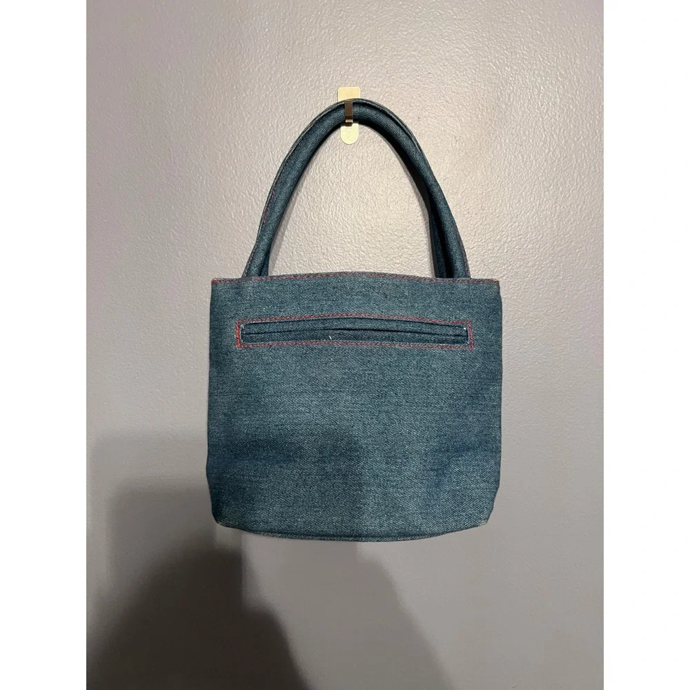 The Girls Sunny Hawaii Exercise Girl Blue Denim Small Tote Bag Y2K‎ Mini Purse